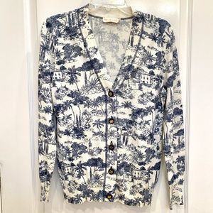 - Tory Burch Toile Cardigan Size M